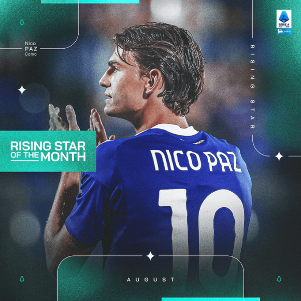 官方: 科莫报复手尼科-帕斯获安闲甲8月最好新星奖