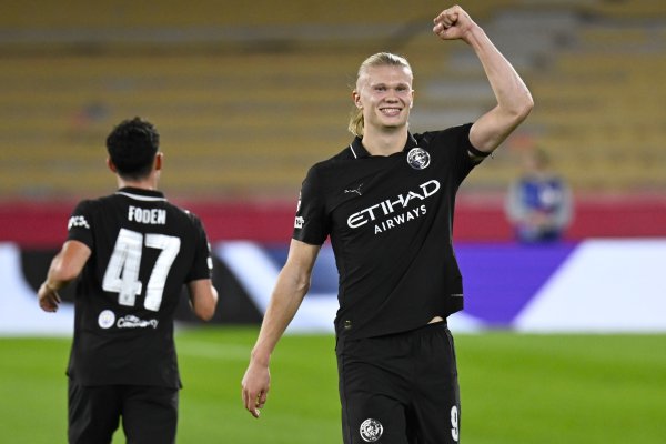 梅开二度！哈兰德获95%票数，碾压式当选曼城vs埃弗顿全场最好