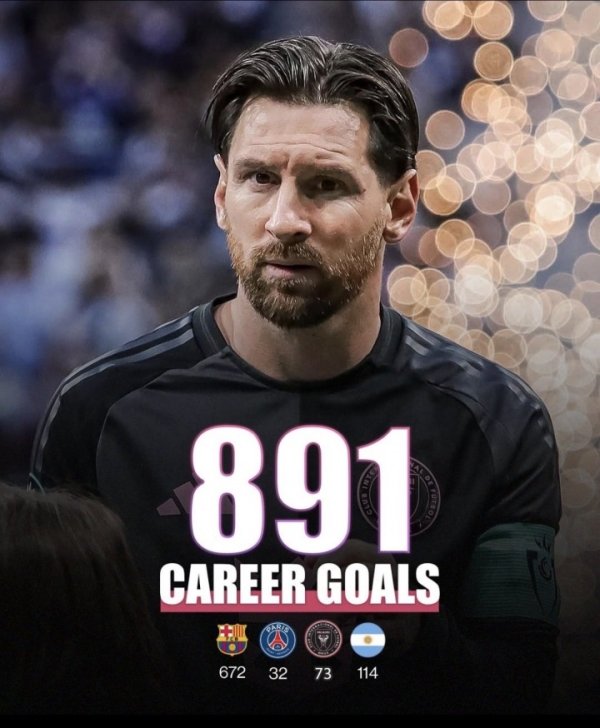 再战3年💪梅西本年各赛事48场41球，距千球里程碑109球指日而待