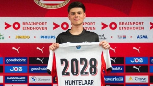 官方: 埃因霍温签下16岁亨特拉尔之子塞布-亨特拉尔