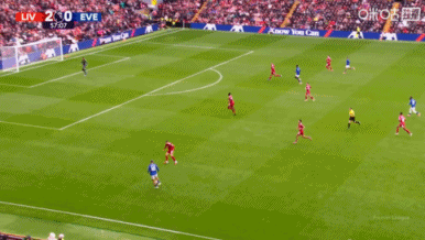 难谈说？格拉利什打算，盖耶禁区内抽射到手，埃弗顿1-2利物浦