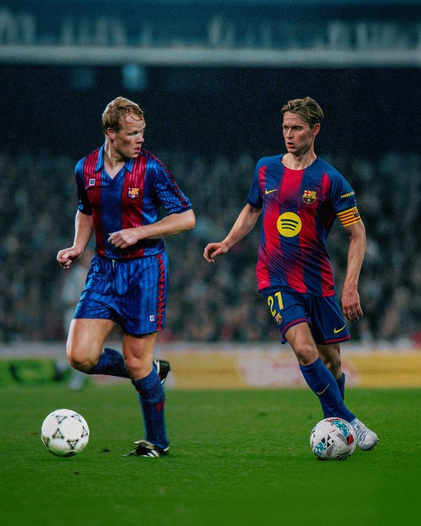 264场，德容追平科曼并排巴萨队史出场次数第二多的荷兰球员